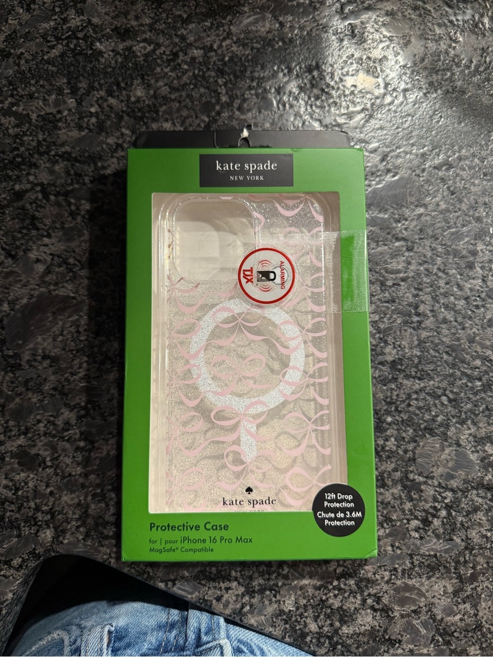 kate spade Pink Clear Ring-Detail iPhone Case with Pattern